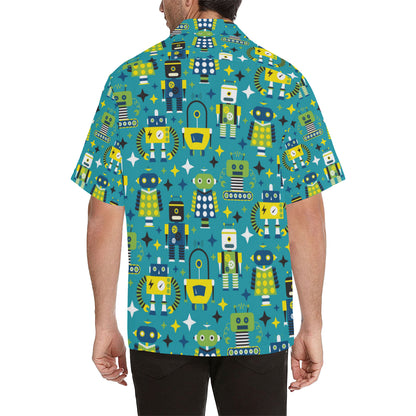 Robot Pattern Print Design A02 Men's Hawaiian Shirt