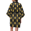 Buddha Pattern Print Design 04 Women's Short Kimono