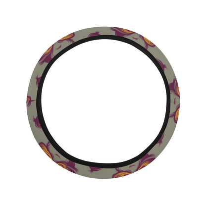 Chimpanzee Pattern Print Design 02 Steering Wheel Cover with Elastic Edge