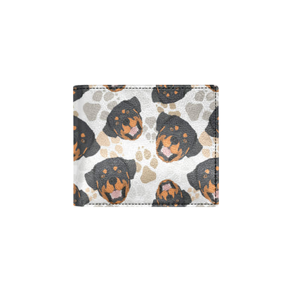 Rottweiler Pattern Print Design A03 Men's ID Card Wallet