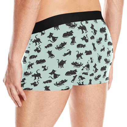 Black Cat Pattern Print Design 04 Men's Boxer Briefs
