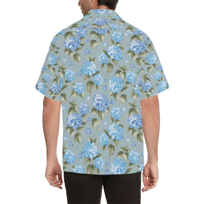 Hydrangea Pattern Print Design 01 Men's Hawaiian Shirt