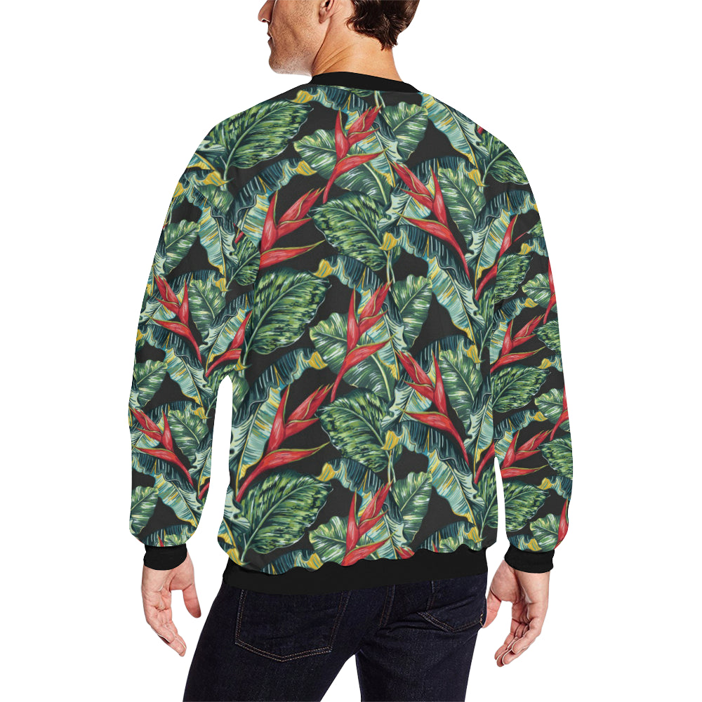 Bird Of Paradise Pattern Print Design BOP06 Men Long Sleeve Sweatshirt