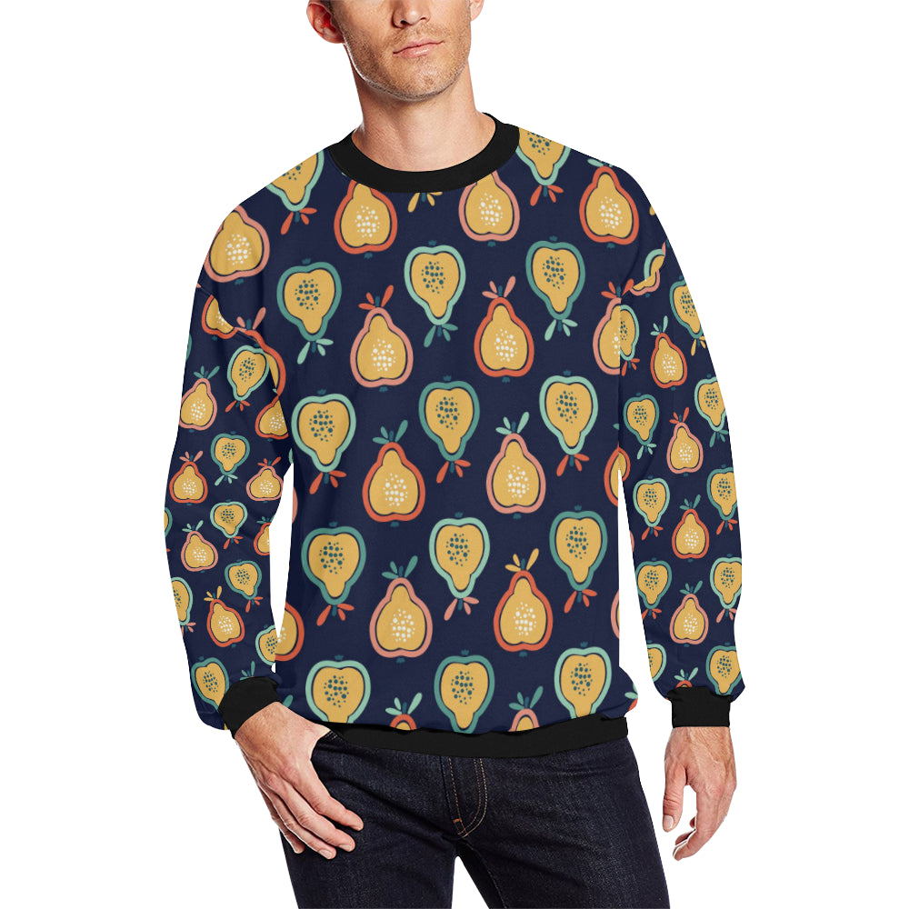Pear Pattern Print Design PE03 Men Long Sleeve Sweatshirt