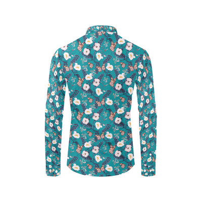 Butterfly Pattern Print Design 012 Men's Long Sleeve Shirt