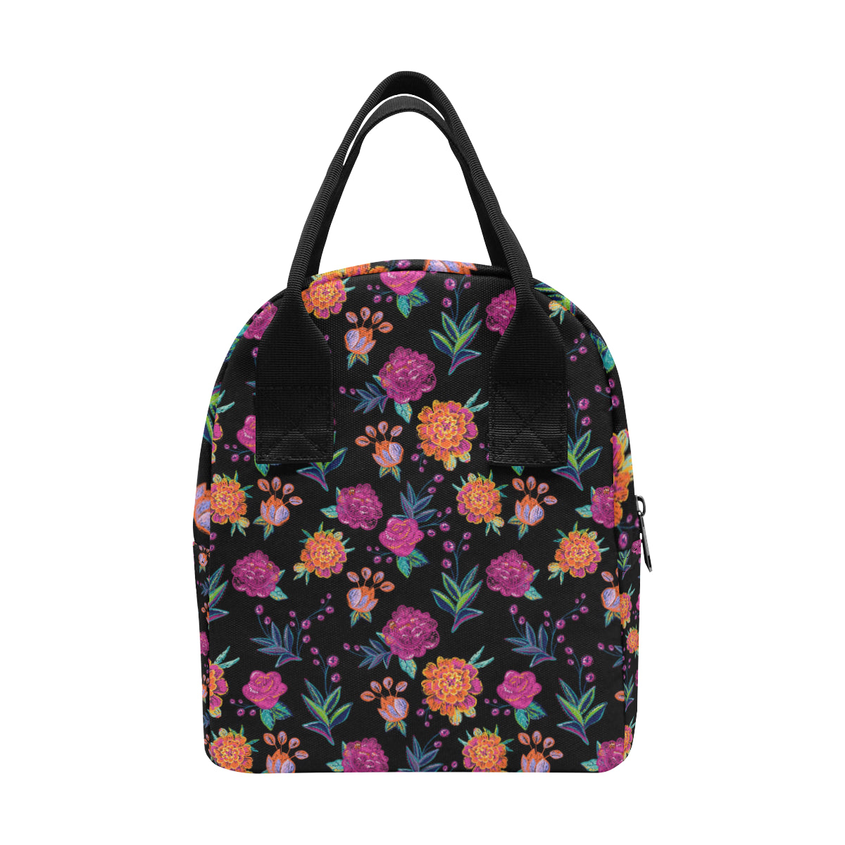 Marigold Pattern Print Design MR02 Insulated Lunch Bag