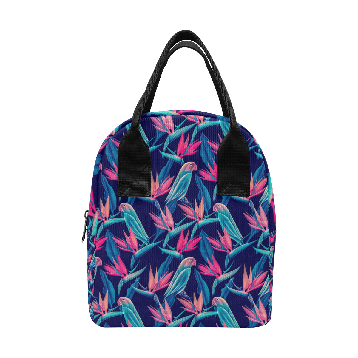 Tropical Flower Pattern Print Design TF024 Insulated Lunch Bag