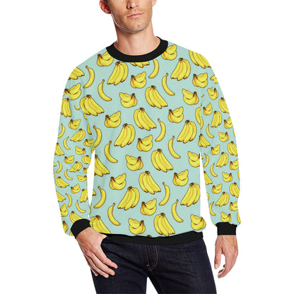 Banana Pattern Print Design BA04 Men Long Sleeve Sweatshirt