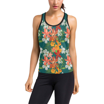 Amaryllis Pattern Print Design AL06 Women's Racerback Tank Top