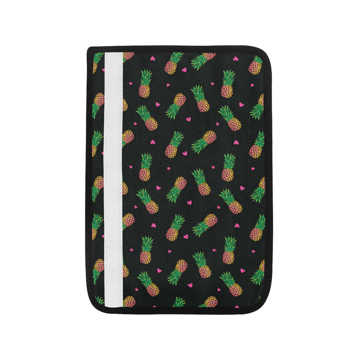Neon Pineapple Pattern Print Design A04 Car Seat Belt Cover