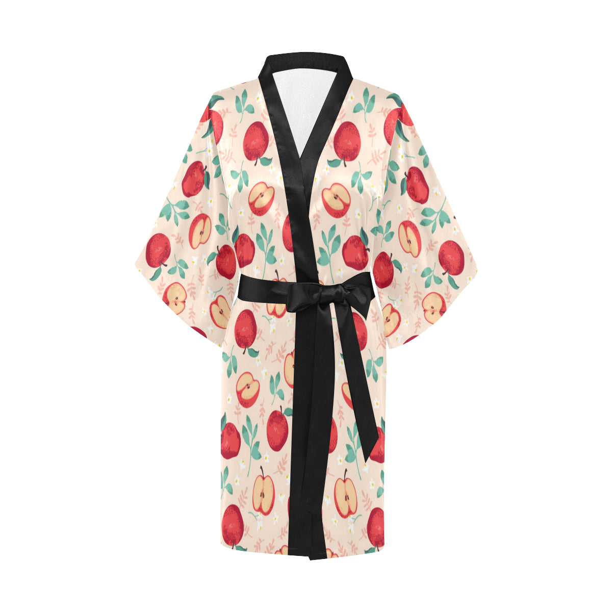 Apple Pattern Print Design AP06 Women's Short Kimono