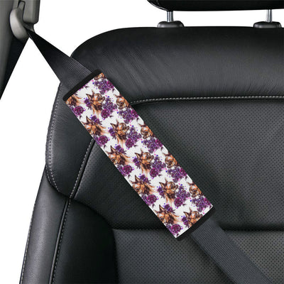 Chihuahua Purple Floral Car Seat Belt Cover