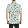 Apple blossom Pattern Print Design AB04 Men's Short Sleeve Button Up Shirt