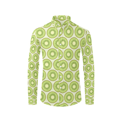 Kiwi Pattern Print Design KW02 Men's Long Sleeve Shirt