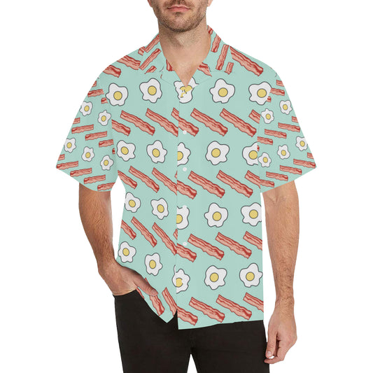 Bacon Sausage Pattern Print Design 01 Men's Hawaiian Shirt