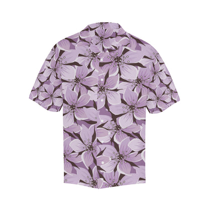 Lilac Pattern Print Design 01 Men's Hawaiian Shirt