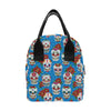 Sugar Skull Rose Pattern Insulated Lunch Bag