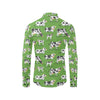 Cow Happy Print Pattern Men's Long Sleeve Shirt