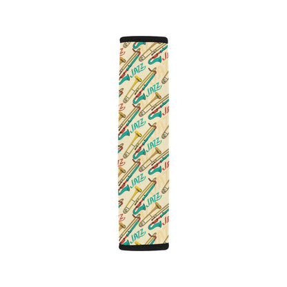 Trombone Pattern Print Design 03 Car Seat Belt Cover