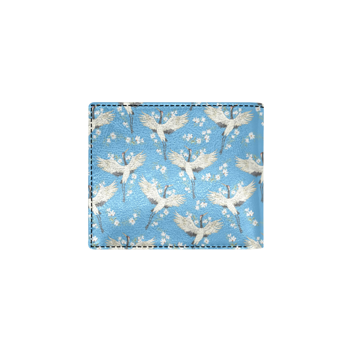 Crane Pattern Print Design 03 Men's ID Card Wallet