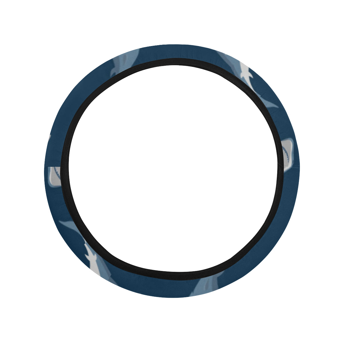 Shark Action Pattern Steering Wheel Cover with Elastic Edge