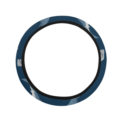 Shark Action Pattern Steering Wheel Cover with Elastic Edge