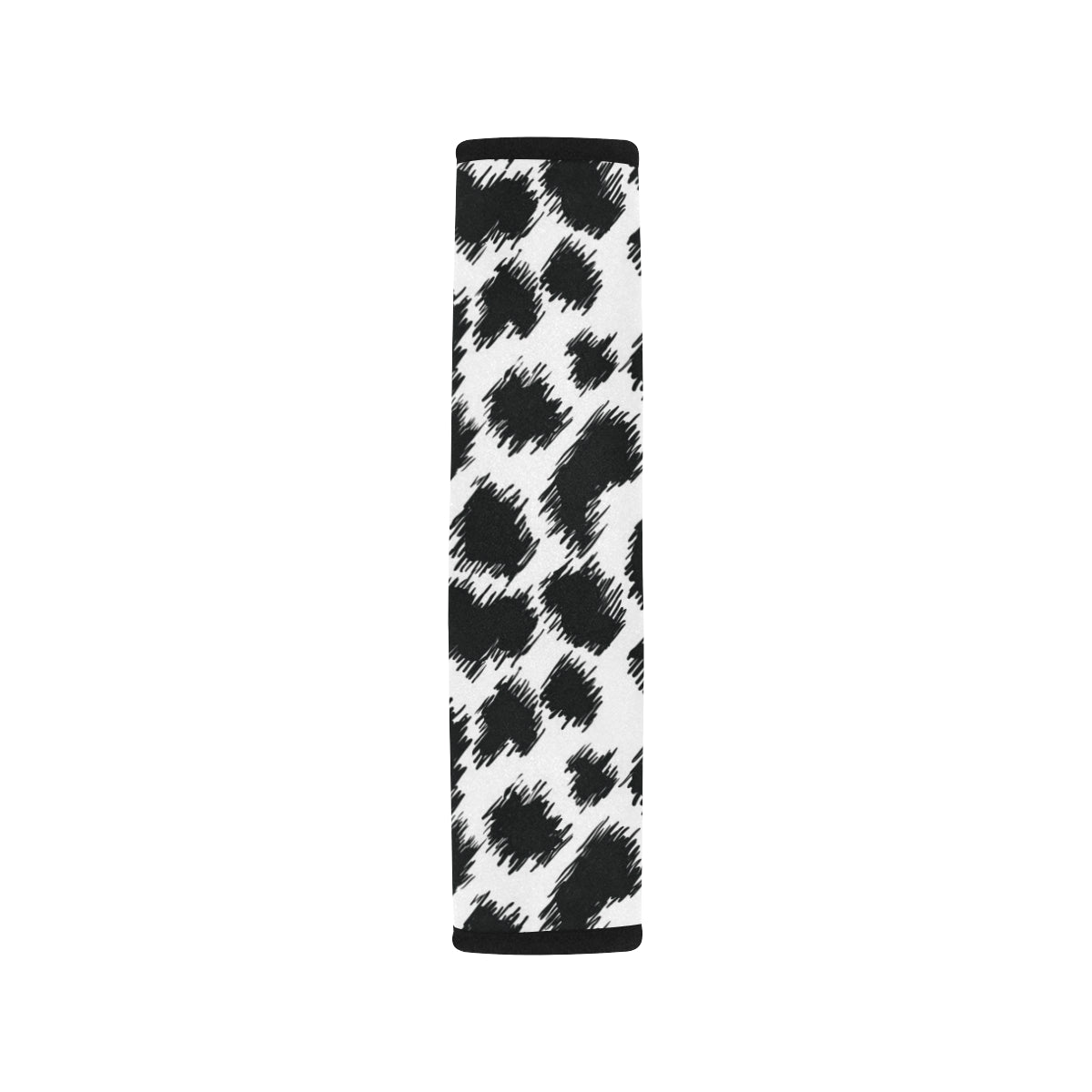 Cheetah Black Print Pattern Car Seat Belt Cover
