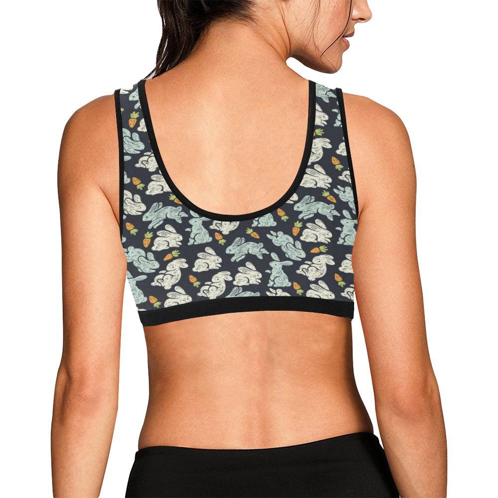 Bunny Pattern Print Design 04 Sports Bra