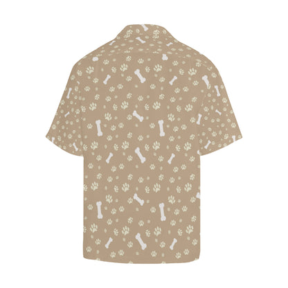 Dog Bone Paw Pattern Print Design 01 Men's Hawaiian Shirt