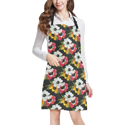 Anemone Pattern Print Design AM07 Apron with Pocket