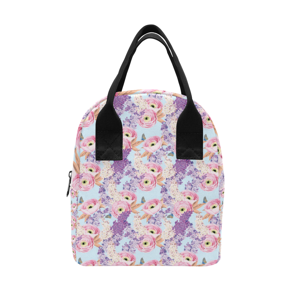 Lilac Pattern Print Design LI03 Insulated Lunch Bag