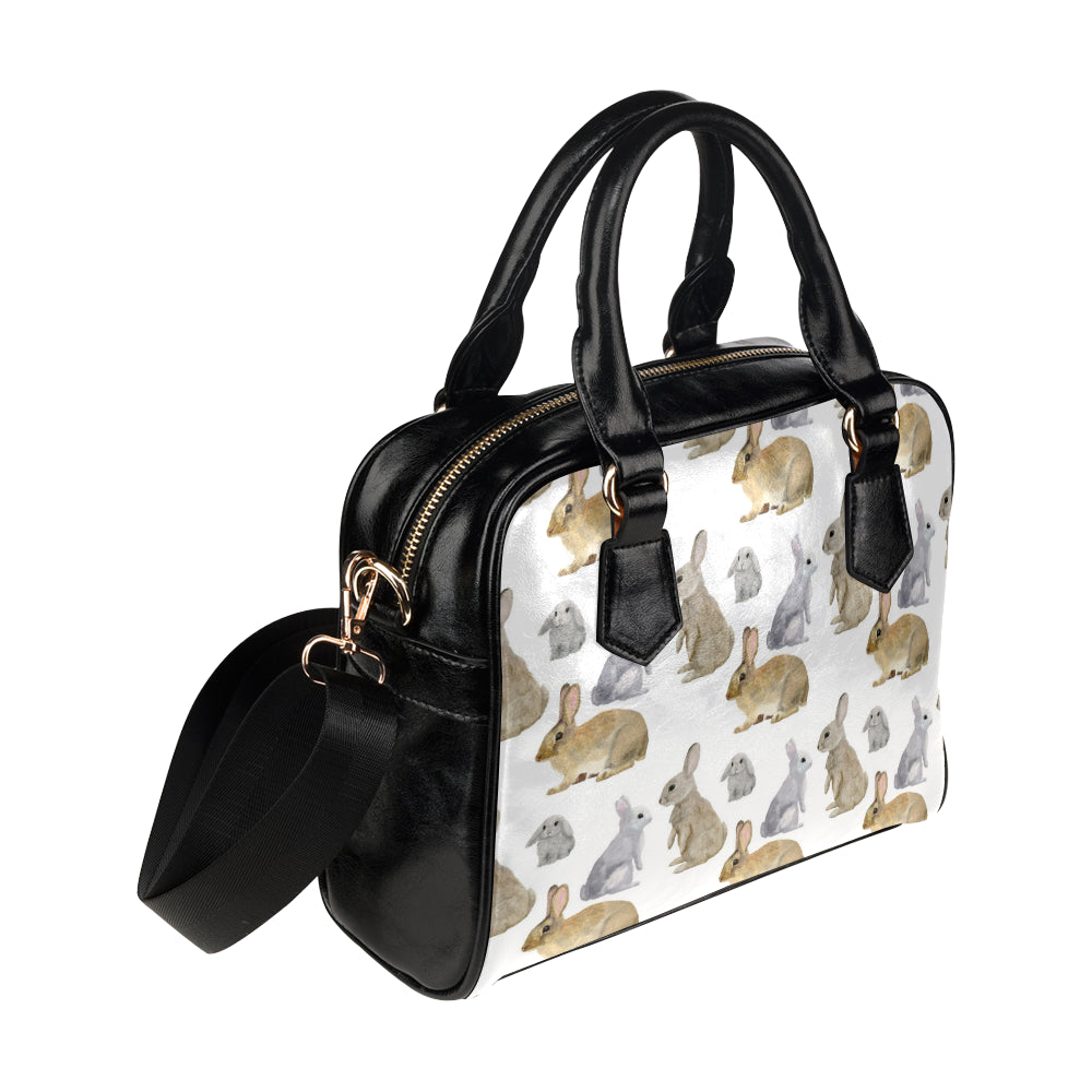Rabbit Pattern Print Design 02 Shoulder Handbag
