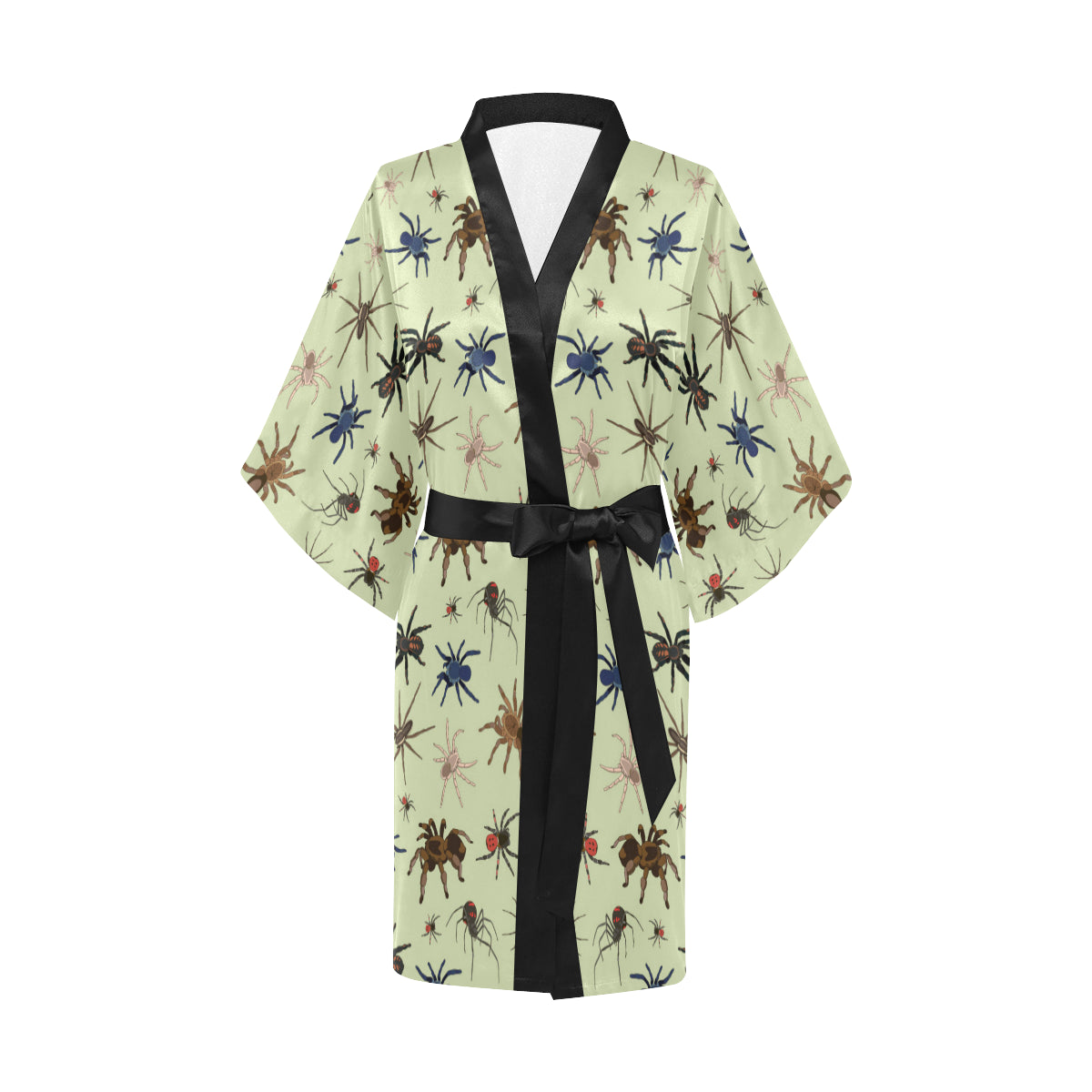 Tarantula Pattern Print Design 02 Women's Short Kimono