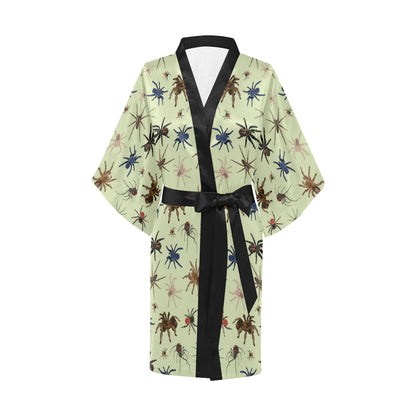 Tarantula Pattern Print Design 02 Women's Short Kimono