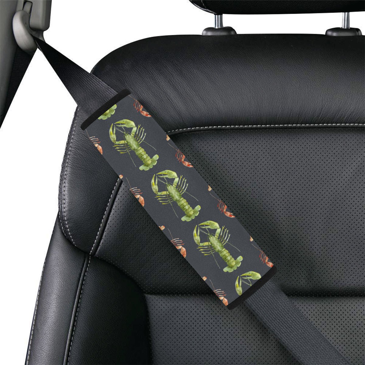 Lobster Pattern Print Design 01 Car Seat Belt Cover