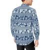 Hawaiian Themed Pattern Print Design H020 Men's Long Sleeve Shirt