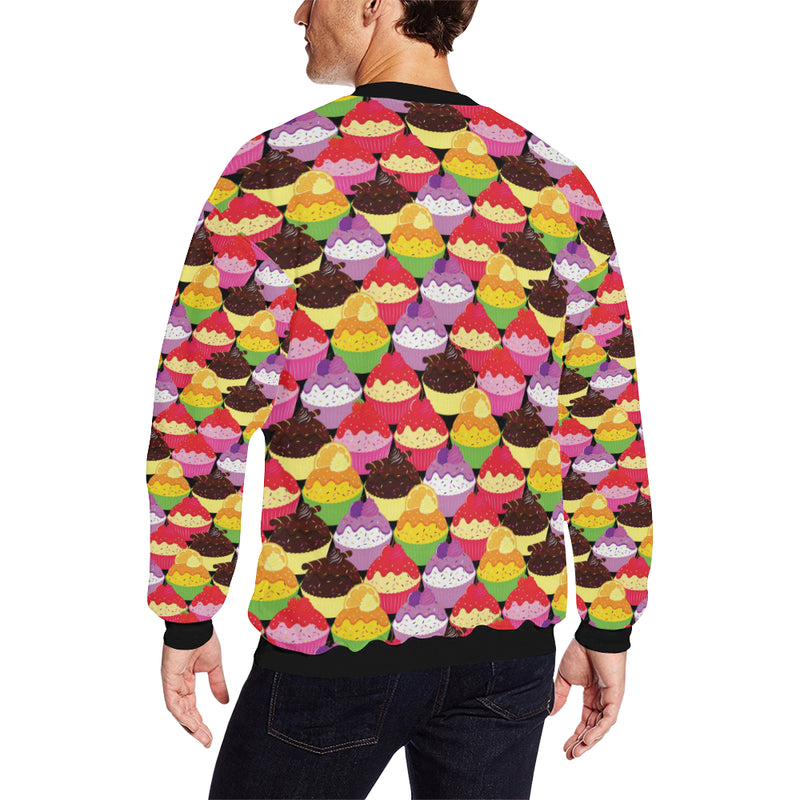 Cupcake Pattern Print Design CP02 Men Long Sleeve Sweatshirt