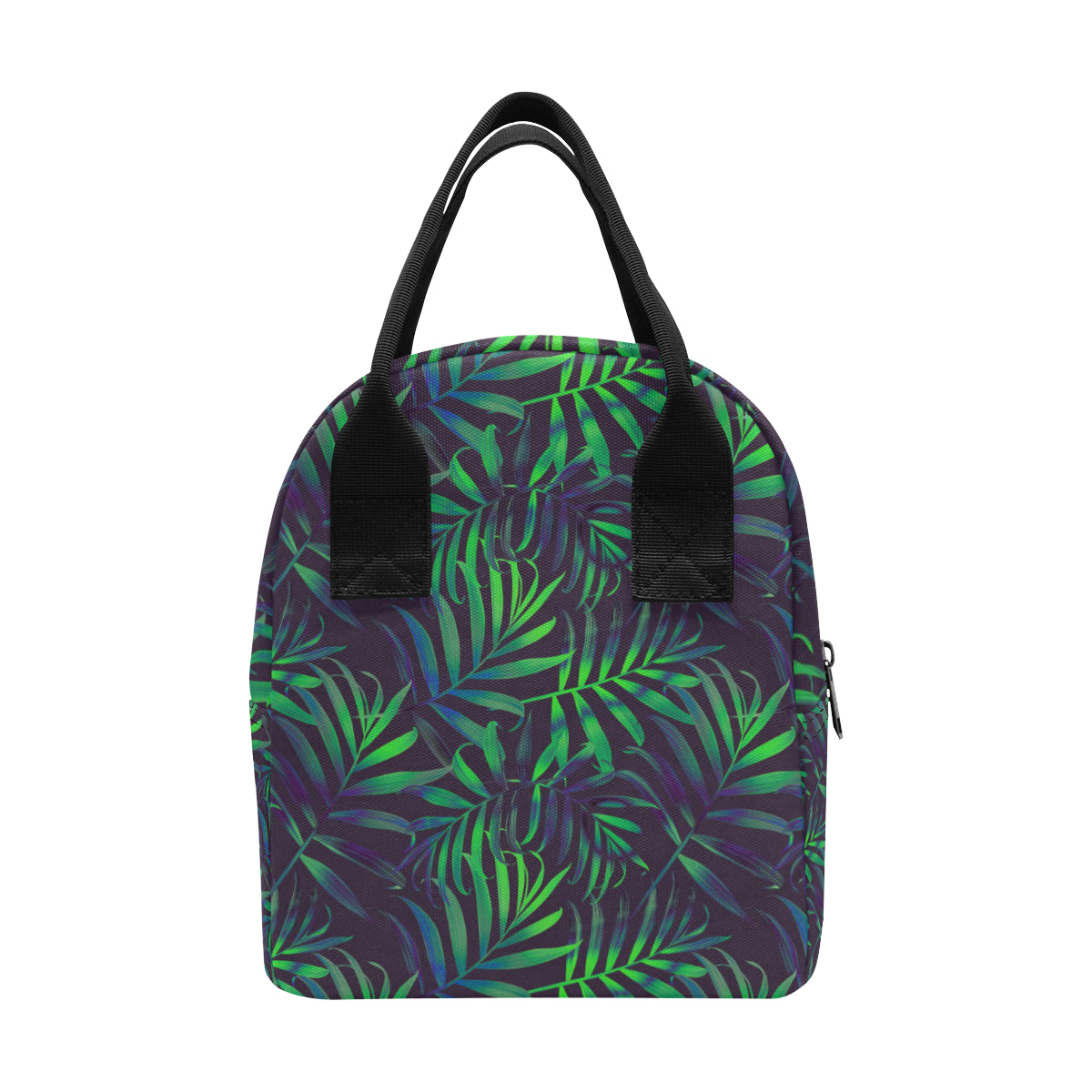 Palm Leaves Pattern Print Design PL01 Insulated Lunch Bag