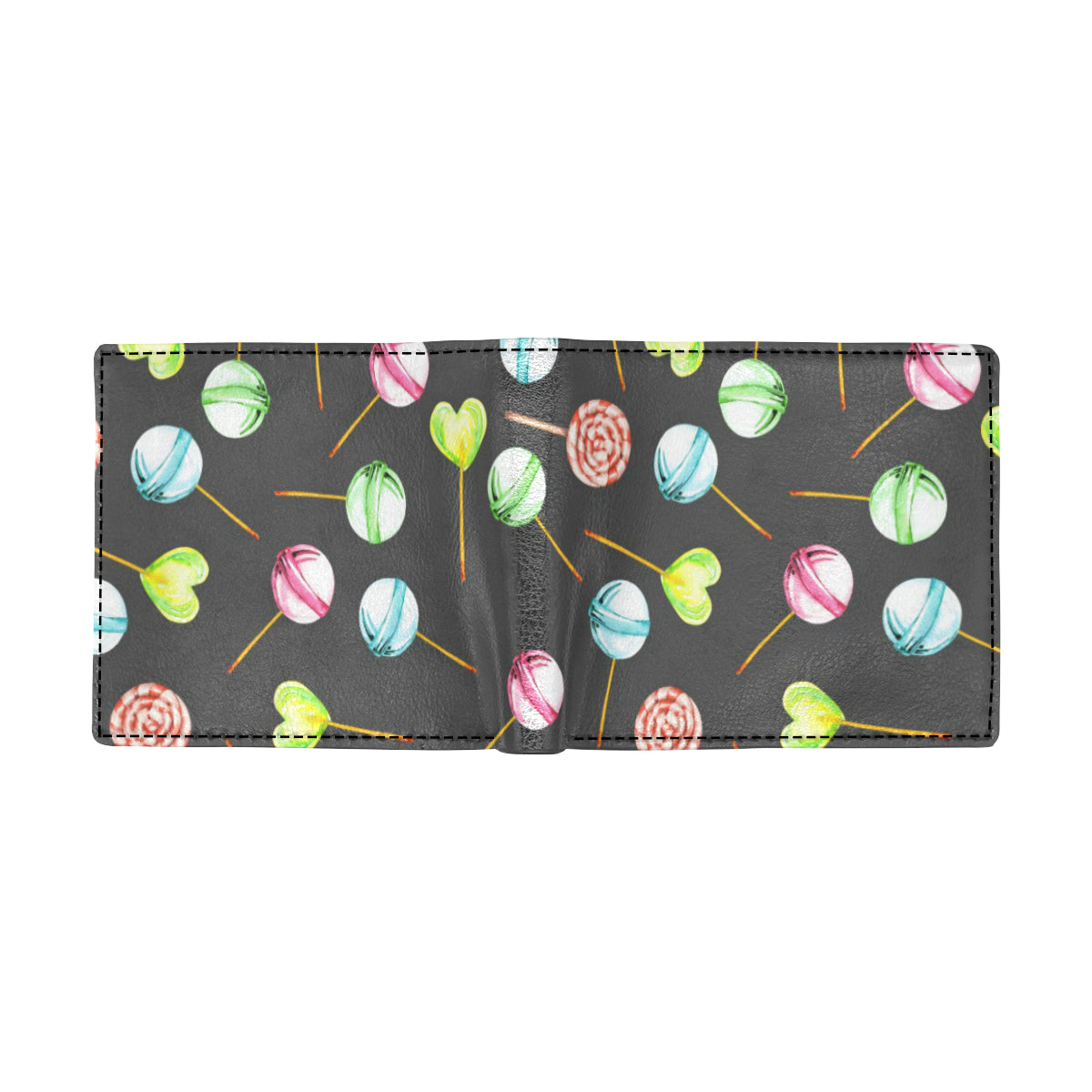 Lollipop Pattern Print Design LL02 Men's ID Card Wallet