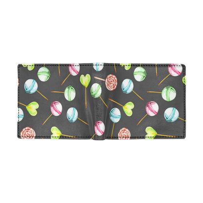 Lollipop Pattern Print Design LL02 Men's ID Card Wallet