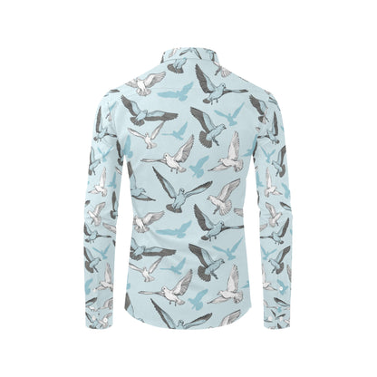 Pigeon Pattern Print Design 03 Men's Long Sleeve Shirt