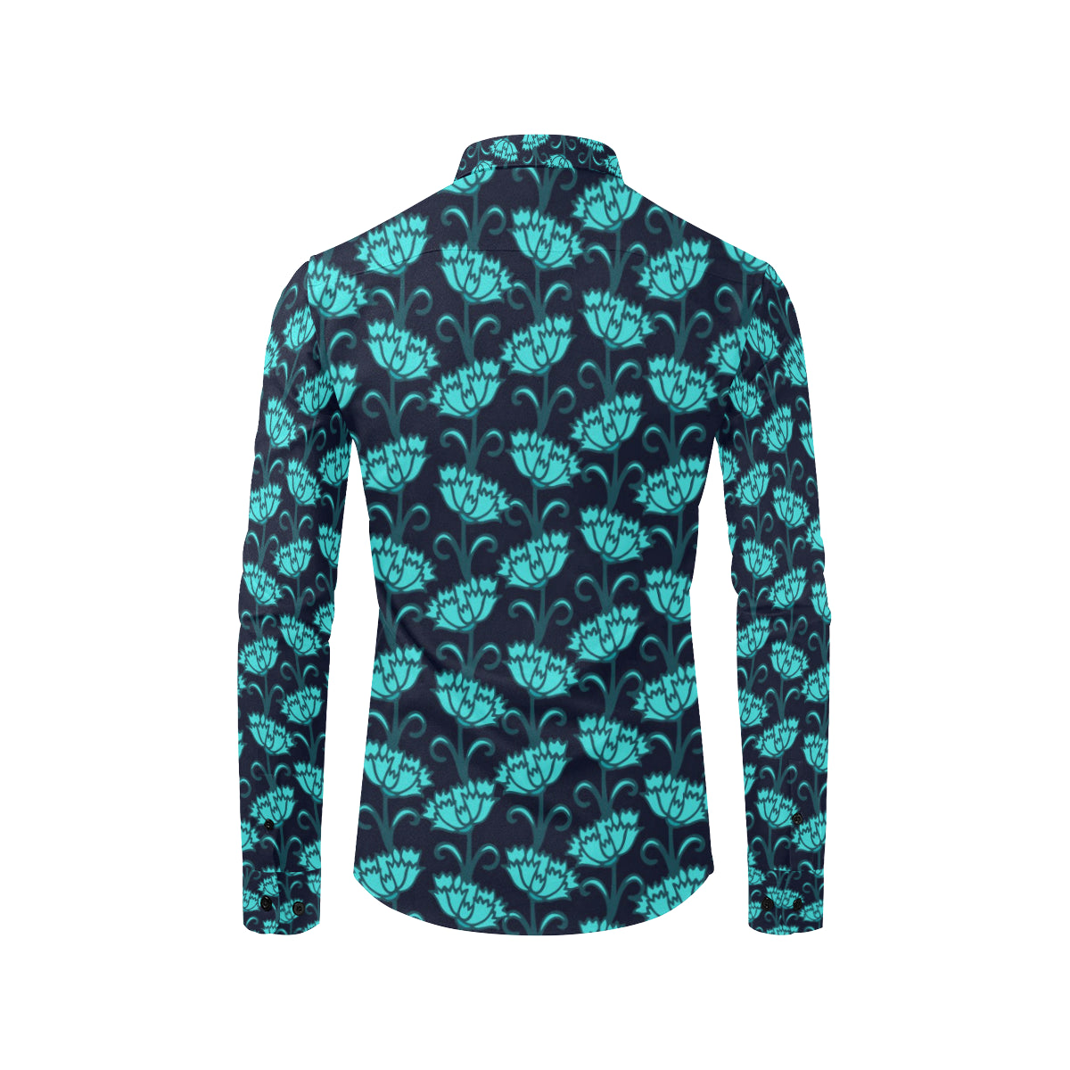 Carnations Pattern Print Design CN06 Men's Long Sleeve Shirt