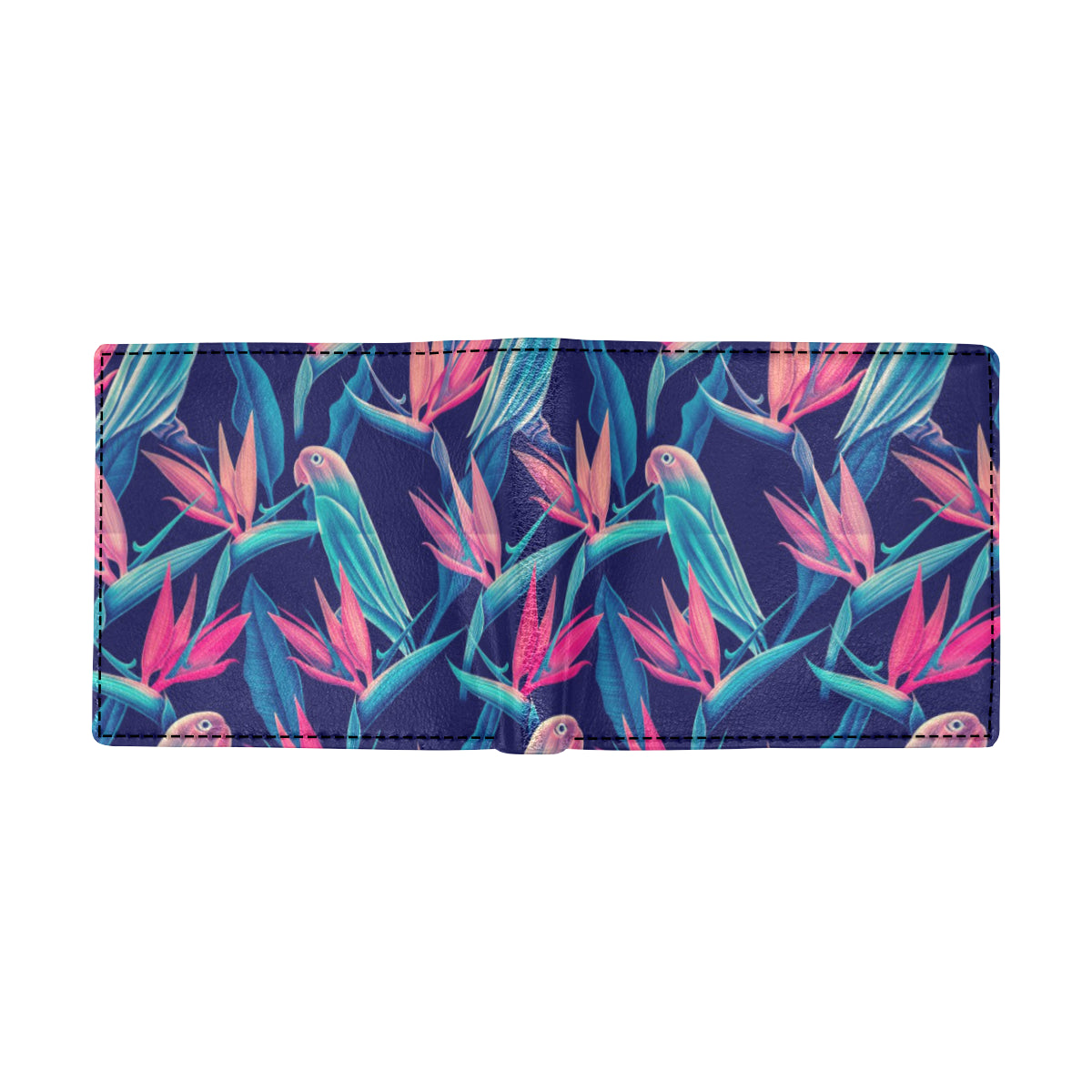 Tropical Flower Pattern Print Design TF024 Men's ID Card Wallet