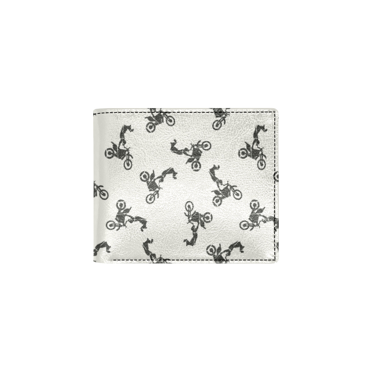 Motocross Pattern Print Design 03 Men's ID Card Wallet