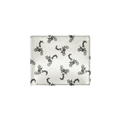 Motocross Pattern Print Design 03 Men's ID Card Wallet