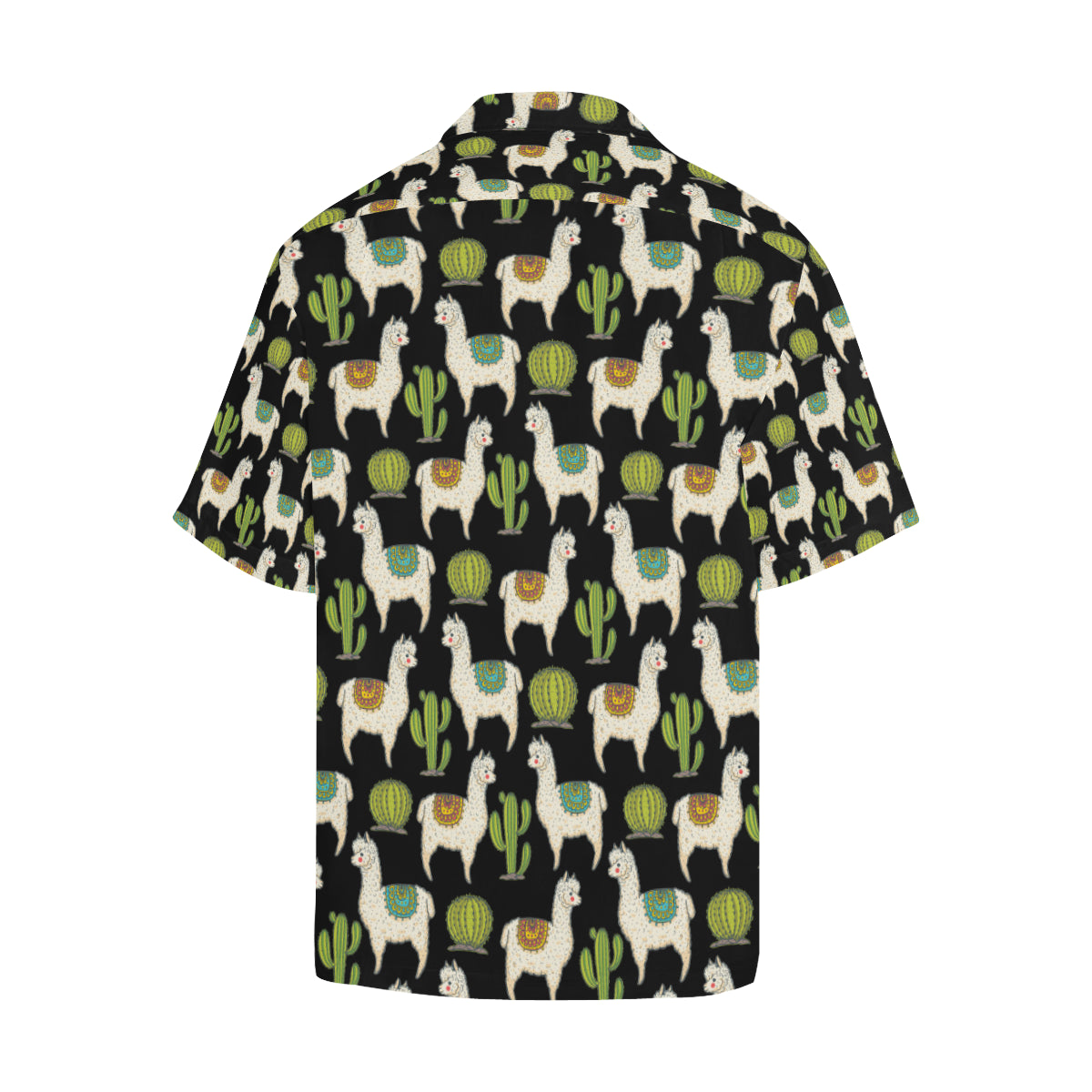 Alpaca Cactus Pattern Print Design 07 Men's Hawaiian Shirt