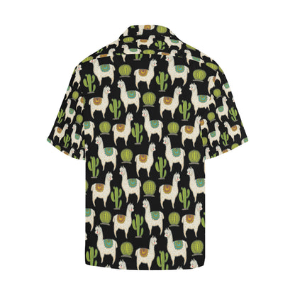 Alpaca Cactus Pattern Print Design 07 Men's Hawaiian Shirt