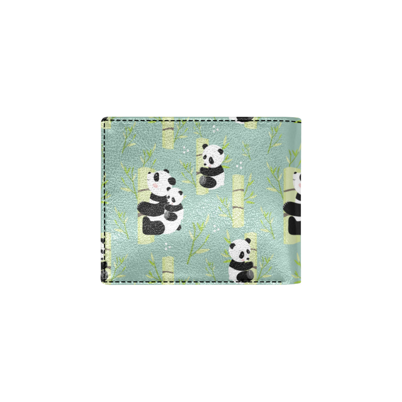 Panda Pattern Print Design A03 Men's ID Card Wallet