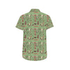 Native Indian Themed Design Print Men's Short Sleeve Button Up Shirt