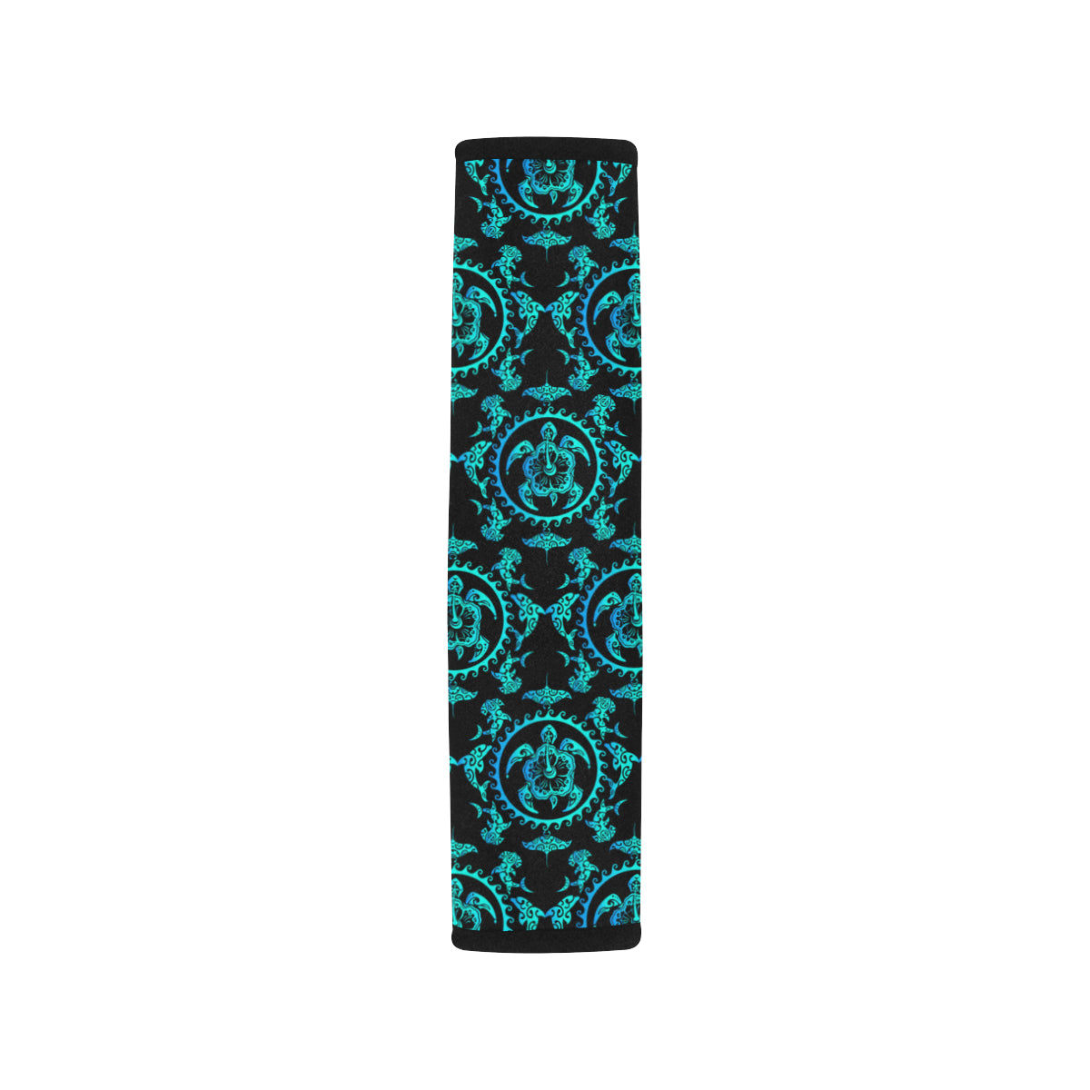 turquoise Tribal Sea Turtle Hawaiian Car Seat Belt Cover